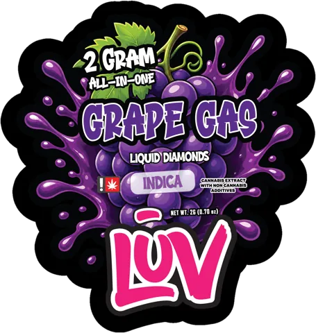 LUV Grape Gas 2G disposable